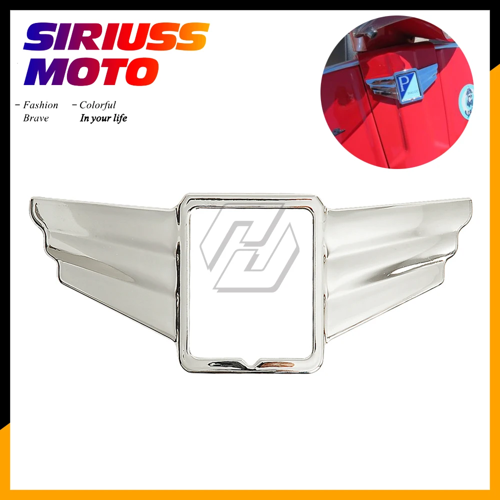 

Motorcycle Chrome Wings Logo Trim Case for Piaggio Vespa S 50 2009-2014 S 150 2008-2009 Leader Motor