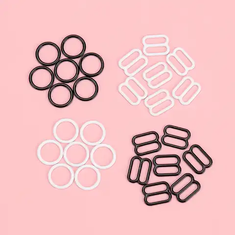 10 Sets / Lot (20 Pcs) Bra Rings And Sliders Strap Adjusters Buckles Underwear Adjustment Buckles Intimates Accessories