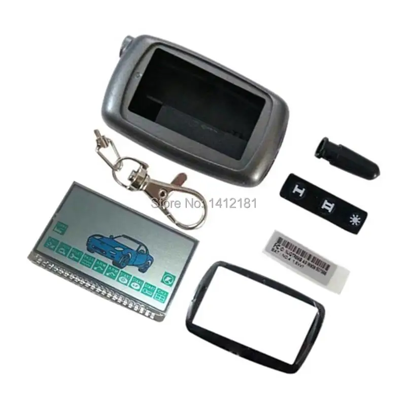 A9 Case Keychain Body Cover + LCD Display For Russian Two way car alarm system Starline Remote Control Key Fob Chain | Автомобили и