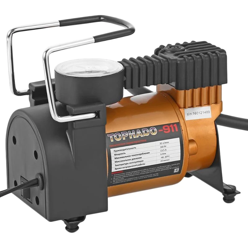 Компрессор автомобильный TORNADO (КОМ00005) компрессор 911 R 13 17/30L (6 08 бар 30 л/мин