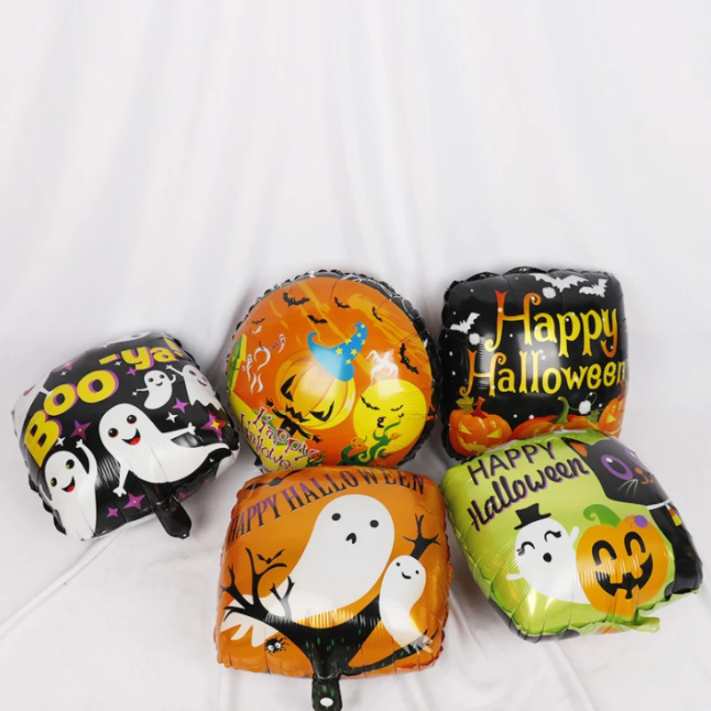 Набор алюминиевых шаров для Хэллоуина тыква Флюоресцентный шар в виде кошки