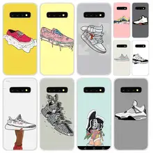 Soft Silicone Case For Samsung Galaxy S21 S20 Uitra S10 Lite Ultra S9 S8 Plus S7edge S20fe 5G Cover Brand Sneakers Shoe Box