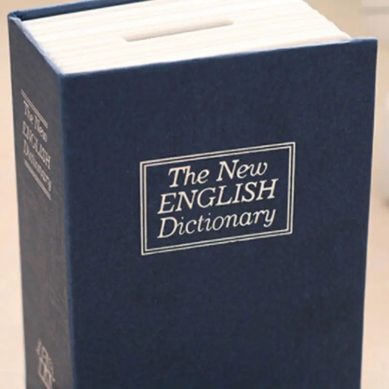 Английская форма словаря, коробка для экономии денег, книга-сейф, копилка с замком для ключей, скрытая секретная безопасность E65B