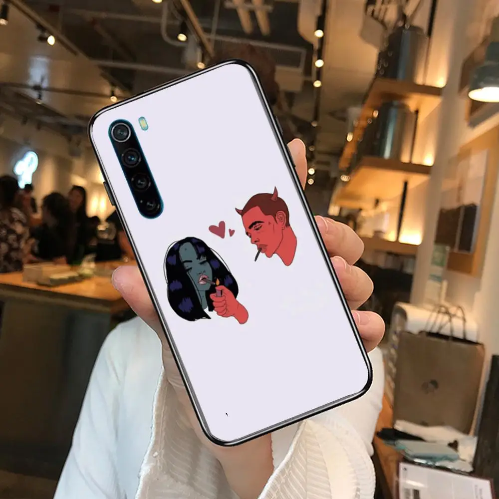 

Exquisite Senior cartoon Phone Case For XiaoMi Redmi Note 9S 8 7 6 5 A Pro T Y1 Anime Black Cover Silicone Back Pretty