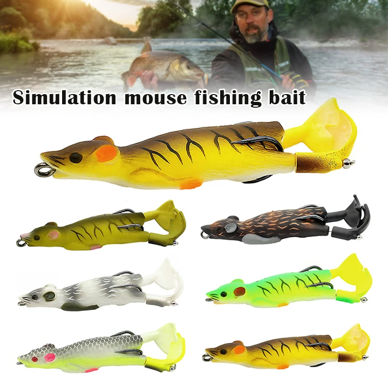 

1pc 9cm 12g Fishing Rat Shape Bait Soft Mouse Lure With Fishing Hook Wobbler Tackle Jerkbait
