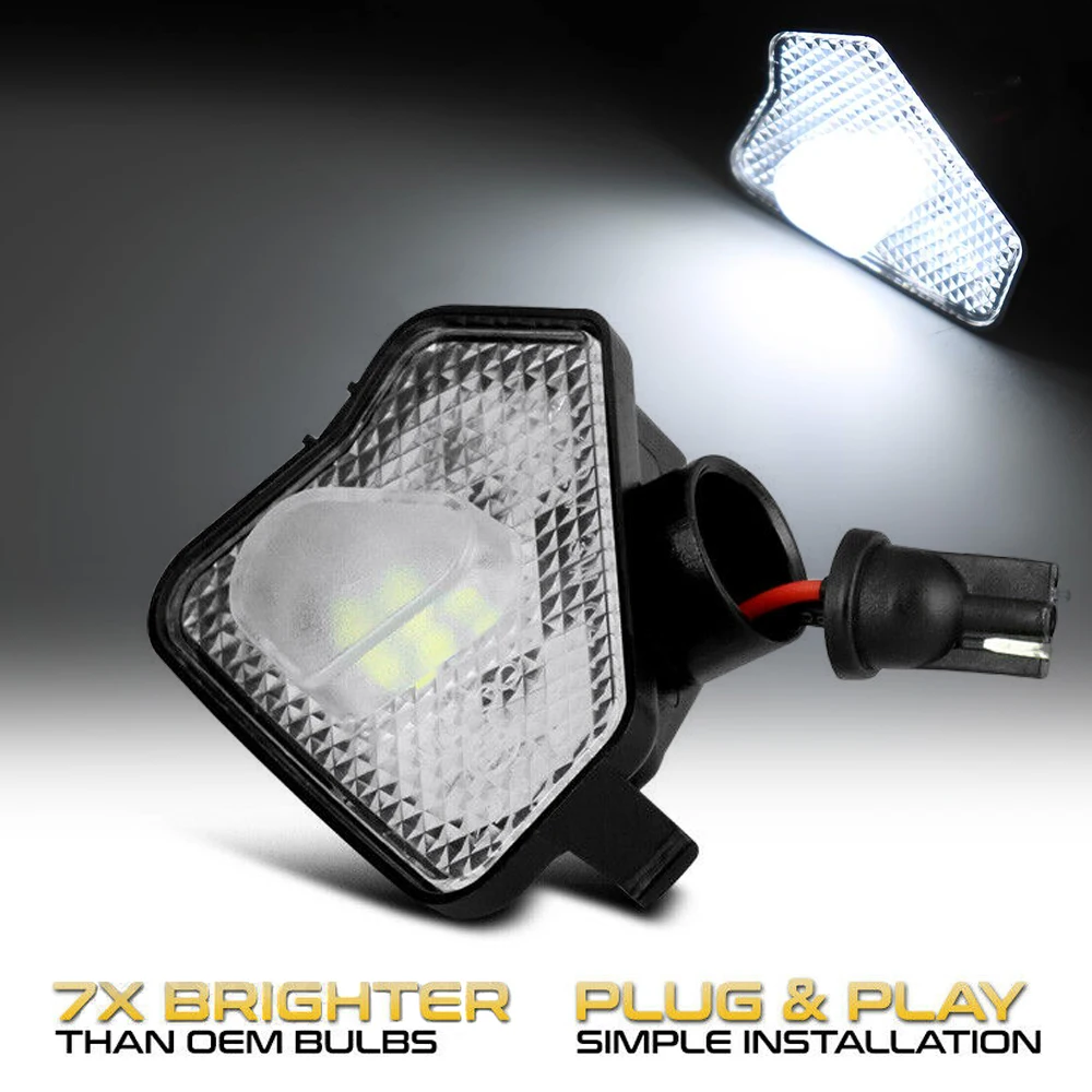 2 шт Автомобильный светодиодный под боковое зеркало светильник лужи лампа для