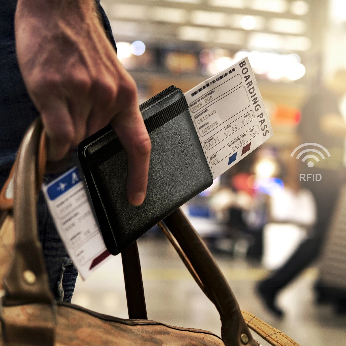 Обложка для паспорта Tigernu мужская из натуральной кожи кошельки с защитой от кражи