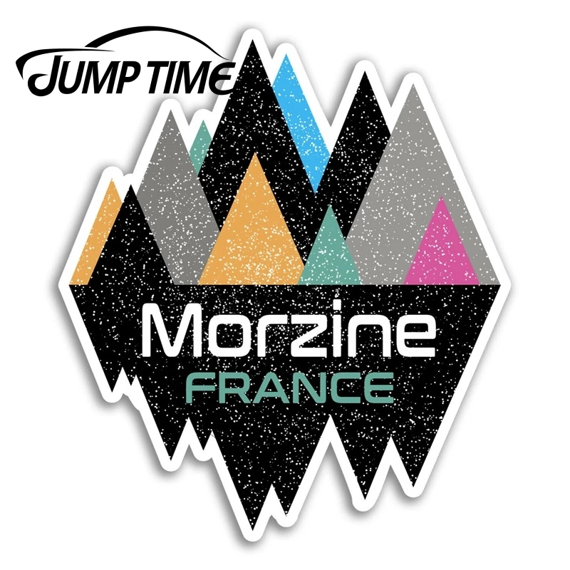 

Виниловые наклейки с надписью «время скачка» для Morzine France, стикеры для катания на лыжах, наклейки для ноутбука, аксессуары для окон, водонепр...