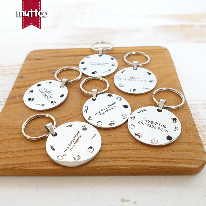 30 мм само-дизайн еда собака бирки id метки для домашних животных бирка подвеска