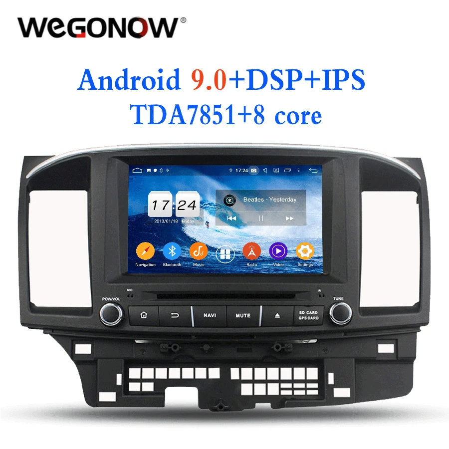 HD Android 9 0 для MITSUBISHI Lancer 2006-2012 2014 2015 4 Гб ОЗУ 8 ядерный автомобильный dvd-плеер gps карта