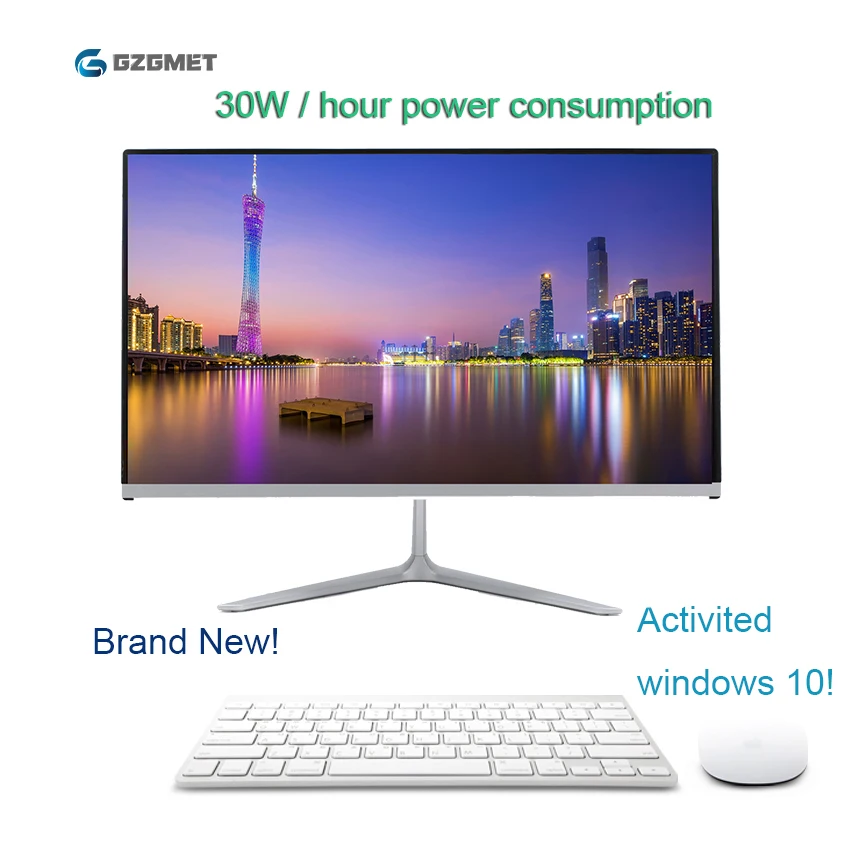23 6 дюймов все в одном ПК Windows 10 компьютер Intel I3 I5 Core Wifi Настольный ЖК-экран с