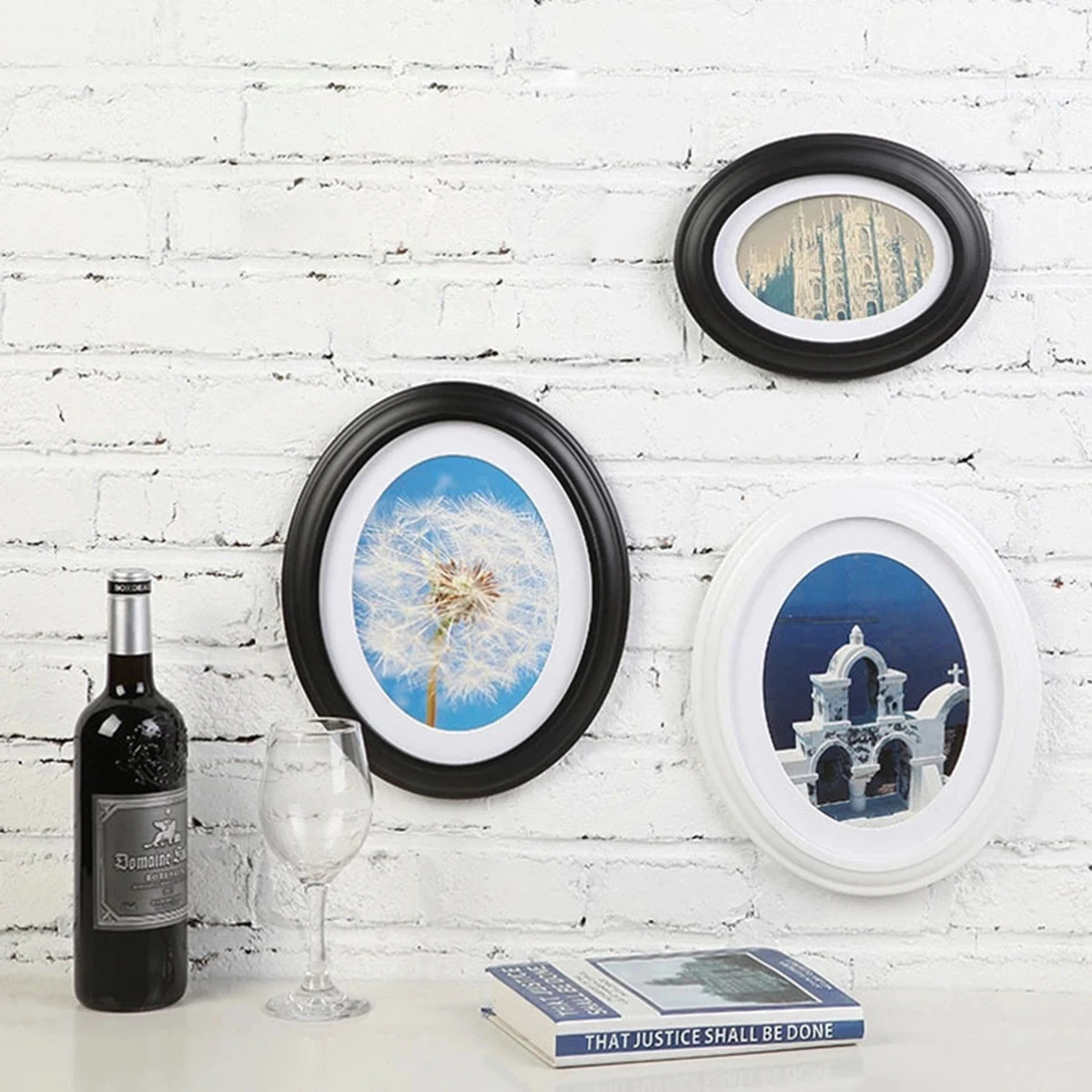 7 дюймов Классическая овальная деревянная рамка для картин настенное