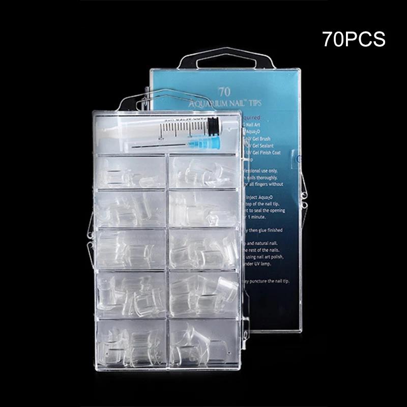 

Top-Seal Spa Nails White Nails Movable Water-Filled Hollow Nails Flexible and Novel Safe and Removable TO