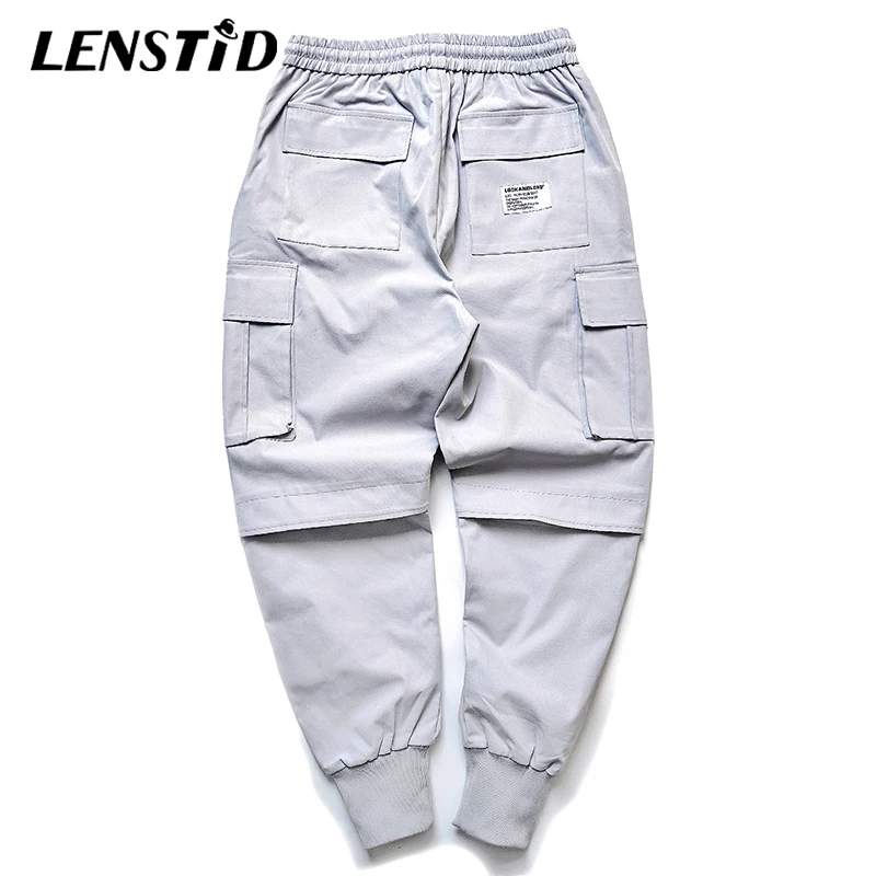 Брюки-карго LENSTID мужские с множеством карманов уличная одежда в стиле хип-хоп
