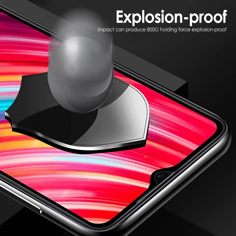 2 шт. защитная пленка для экрана Xiaomi Redmi Note 8 Pro полностью клеящееся закаленное