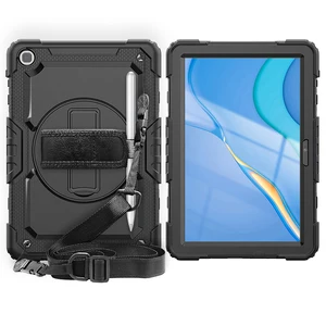 Silicone Case for Huawei Matepad T10 Shockproof Cover Matepad T10S Kids
Case with Shoulder Strap Pencil Slot+Screen Protector