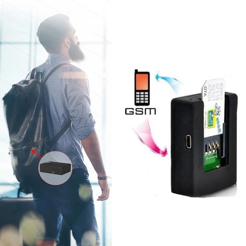 Мини монитор GSM система голосового наблюдения Quad Band 2 Mic двусторонний