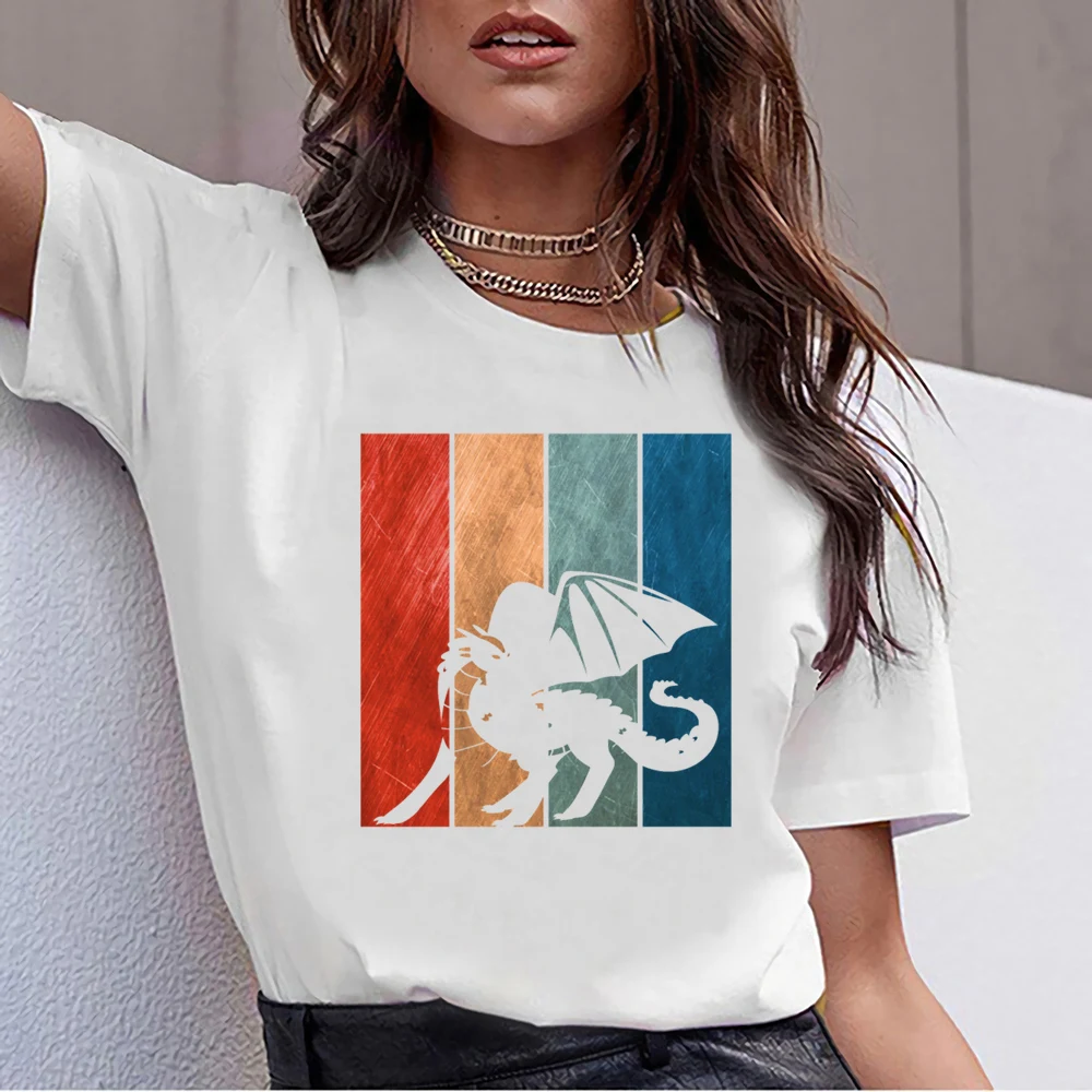 Футболка женская с изображением дракона пикантный Топ в стиле Харадзюку под