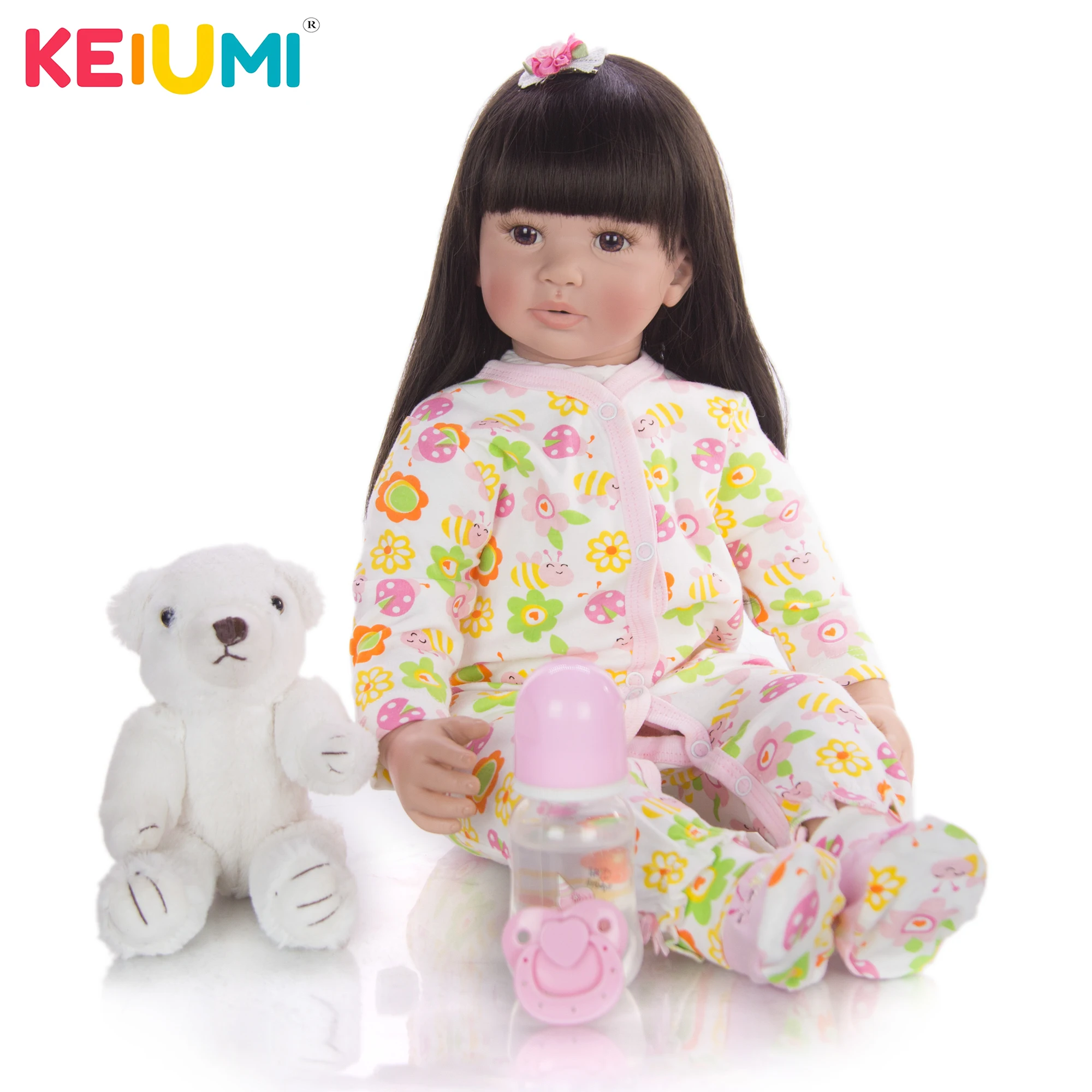 KEIUMI 2020 новейшие 24 &quotДетские куклы Reborn игрушки 60 см Силиконовые Menina принцесса