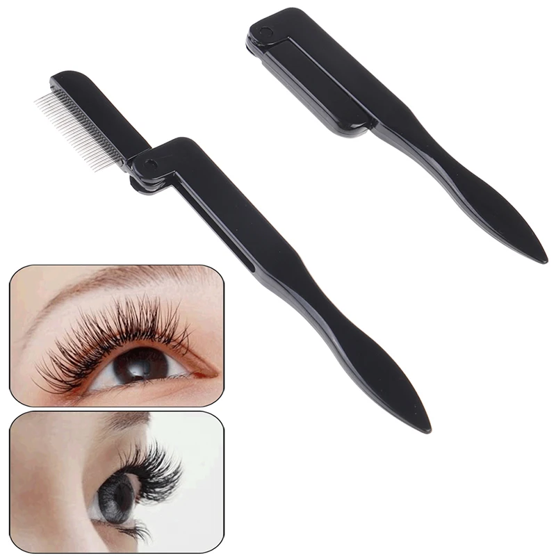 

Foldable Eyelash Curler Beauty Makeup Lash Separator Metal Eyelash Brush Comb Mascara Curl Beauty Makeup Cosmetic Tool
