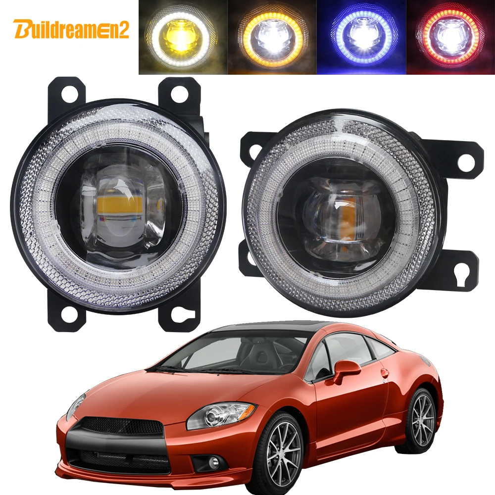 

2in1 Car Passenger + Driver LED Fog Light Assembly Angel Eye Daytime Running Lamp 30W H11 12V For Mitsubishi Eclipse 2006-2012