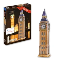 3d paper puzzle building model toy big ben elizabeth clock tower gothic build london uk worlds famous architecture hand work