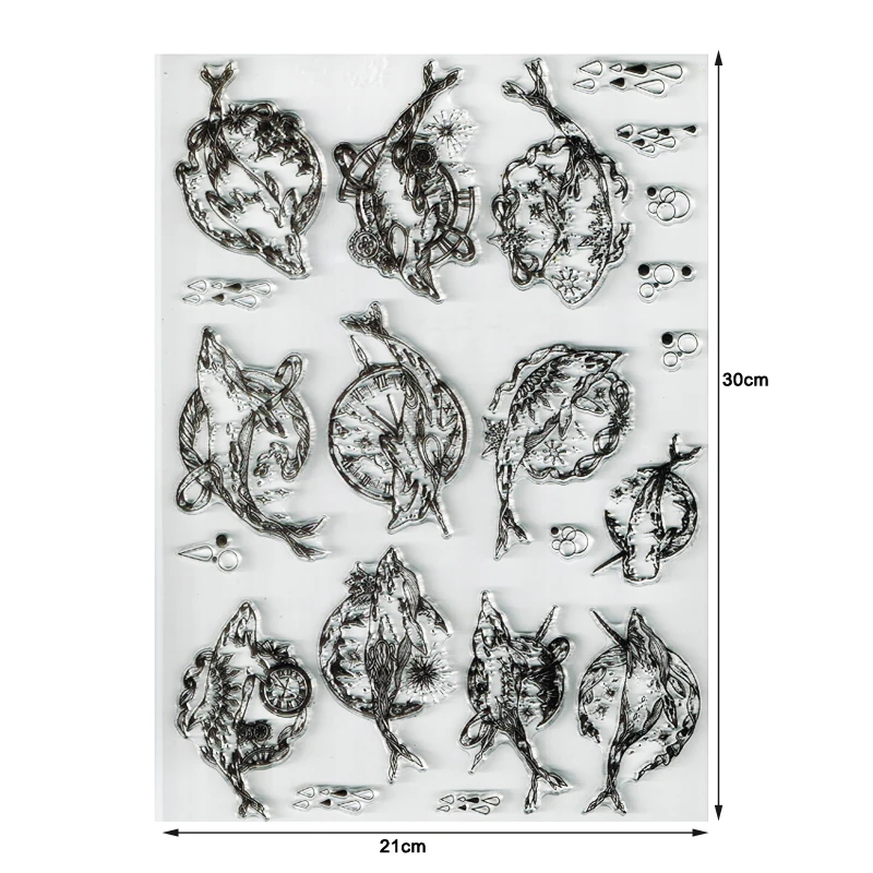 Occean прозрачные марки для животных резиновые китов скрапбукинга Бумажные Марки