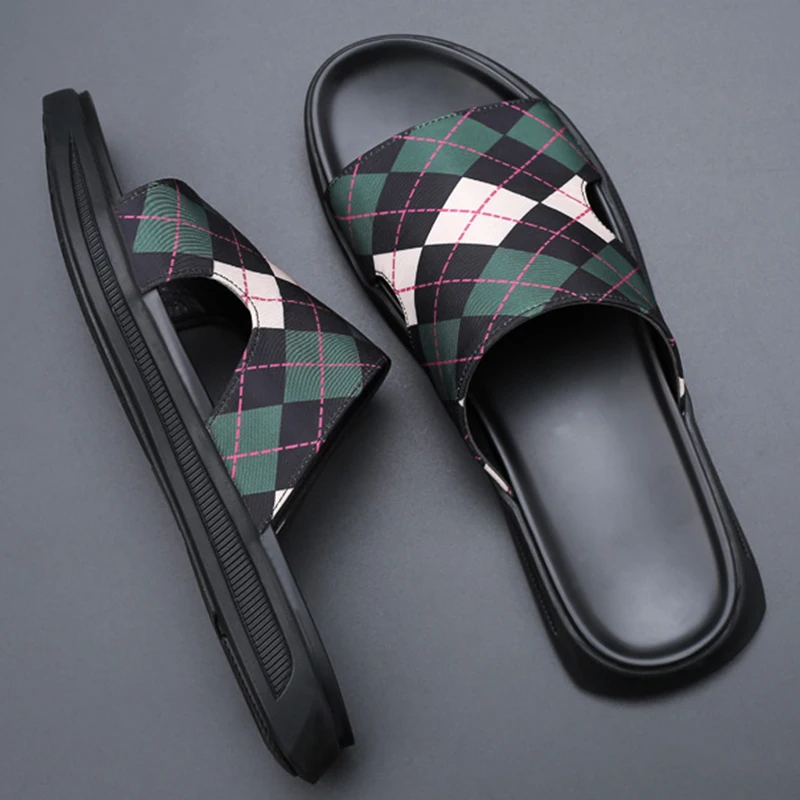 WOTTE Men Slippers Black Indoor Shoes Non-slip Summer Outdoor Beach Slides Soft Sandals Home Bathroom Flip Flops chanclas hombre | Обувь
