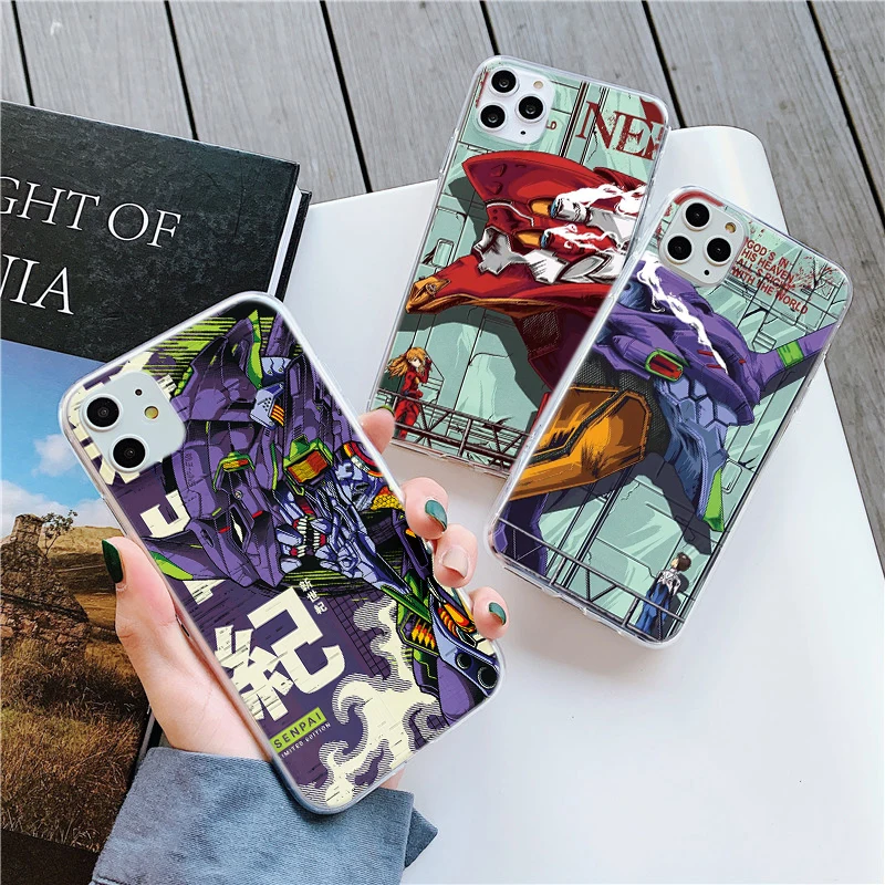 

Anime Genesis Evangelion Transparent TPU phone case for pixel 6 iPhone 13 12 Mini 11 Pro XS MAX X XR 7 8 Plus SE 2020 5 Funda's