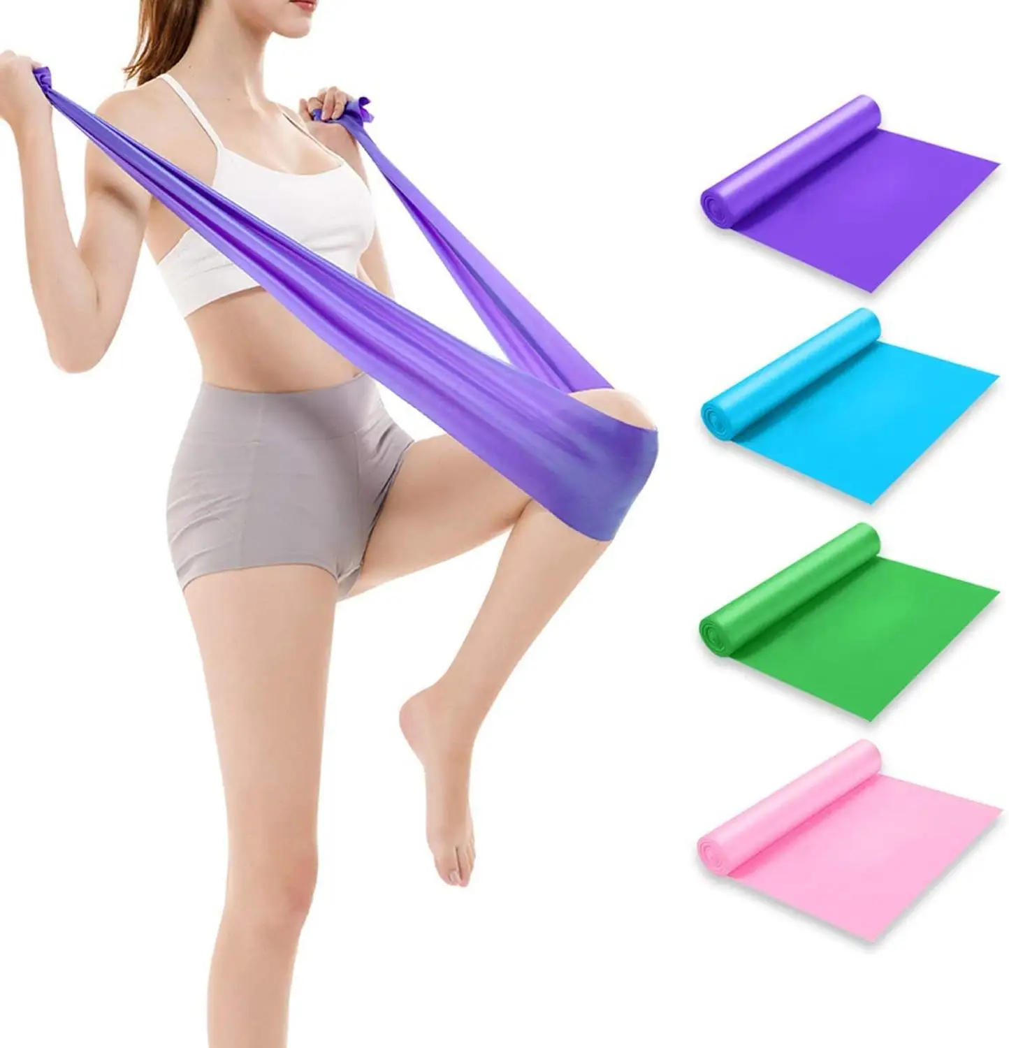 

Yoga Pilates Stretch Resistance Band Exercise Fitness Band Training