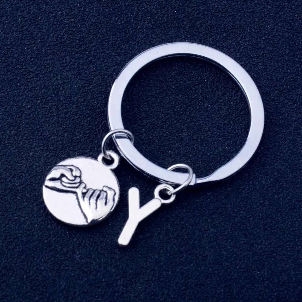 

12 шт., брелки для ключей с буквой Y