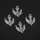 12 шт.лот 20x23 мм антикварные посеребренные подвески в виде расторопши, подвески в виде цветов для рукоделия, ожерелье, ювелирные изделия, оптовая продажа, Прямая поставка