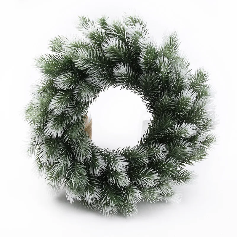 

100pcs Christmas Wreath Material Artificial Plants Wedding Decorative Flowers Home Decor Plastic Pine Needle Snowflake