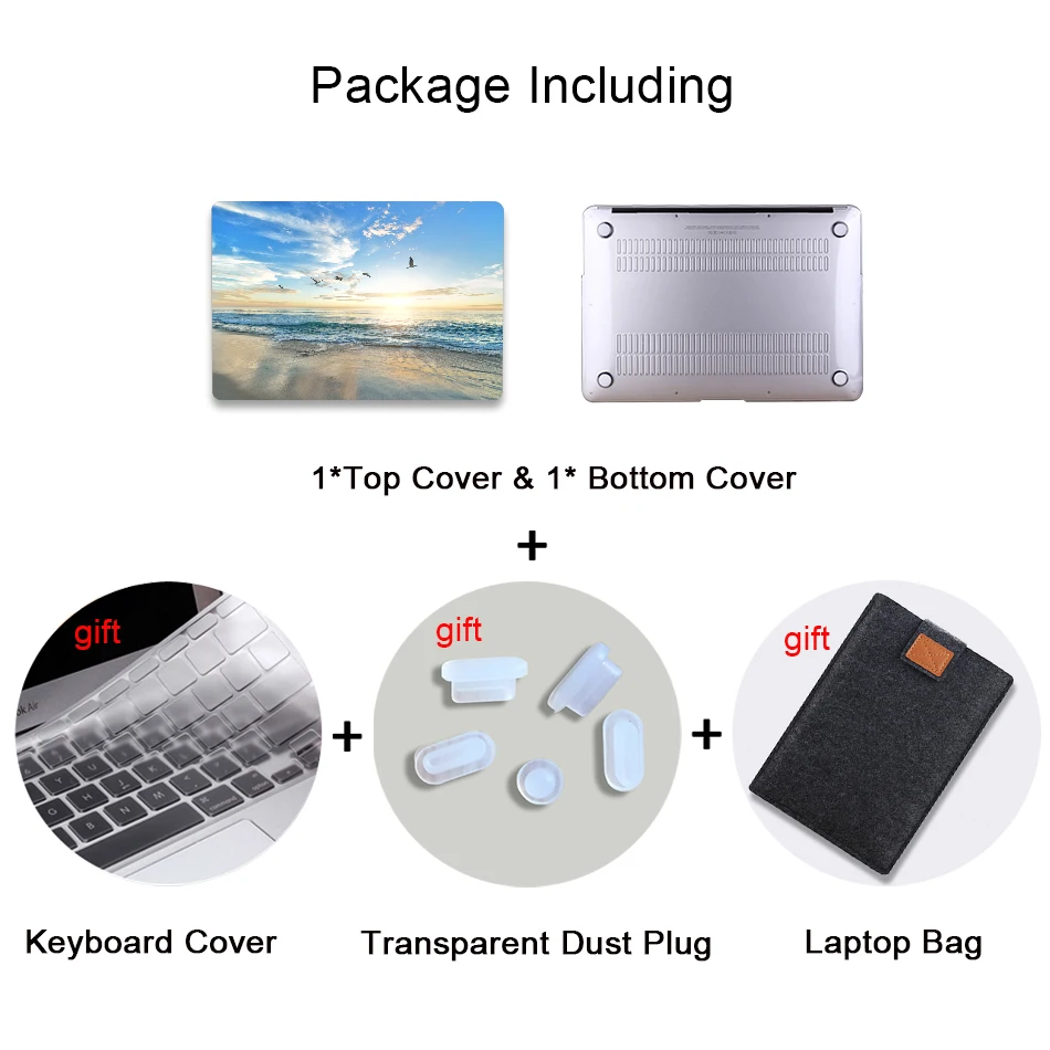 Чехол MTT для Macbook Pro retina 13 15 с сенсорной панелью, Жесткий Чехол для mac book Air 11, новинка 13,3, 12 дюймов, чехол для ноутбука с пейзажным принтом