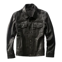 a9161 avfly read description asian size mens good quality stylish genuine sheep leather jacket