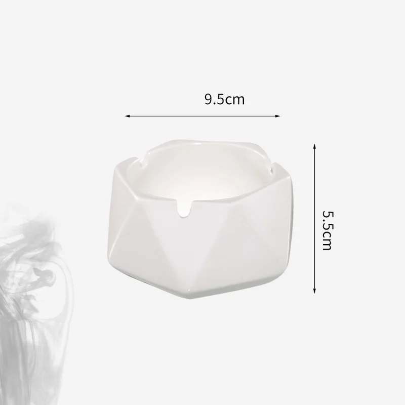 

Modern Simple Ceramic Cigar Ashtray Household Dustproof Windproof Large Capacity Vehicle Ashtray Art Home Decoration Accessories