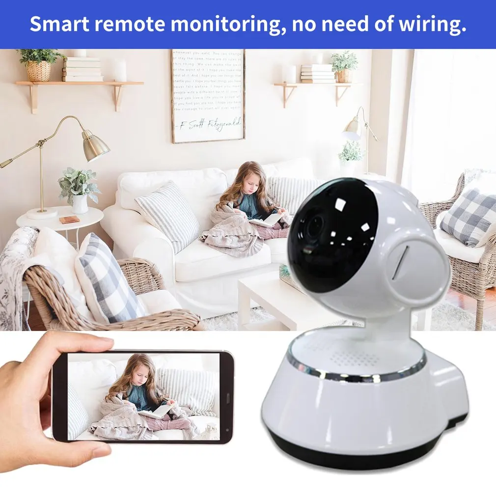 Baby Monitor Mini IP Camera 720P HD 3.6mm Wireless Smart WiFi Audio Record Surveillance Home Security | Безопасность и защита