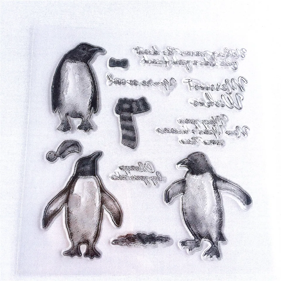 Lovely Catton Penguin Craft Transparent Silicone Stamp for Scrapbooking DIY Photo album Card Making Decorative Clear Stamp Sheet