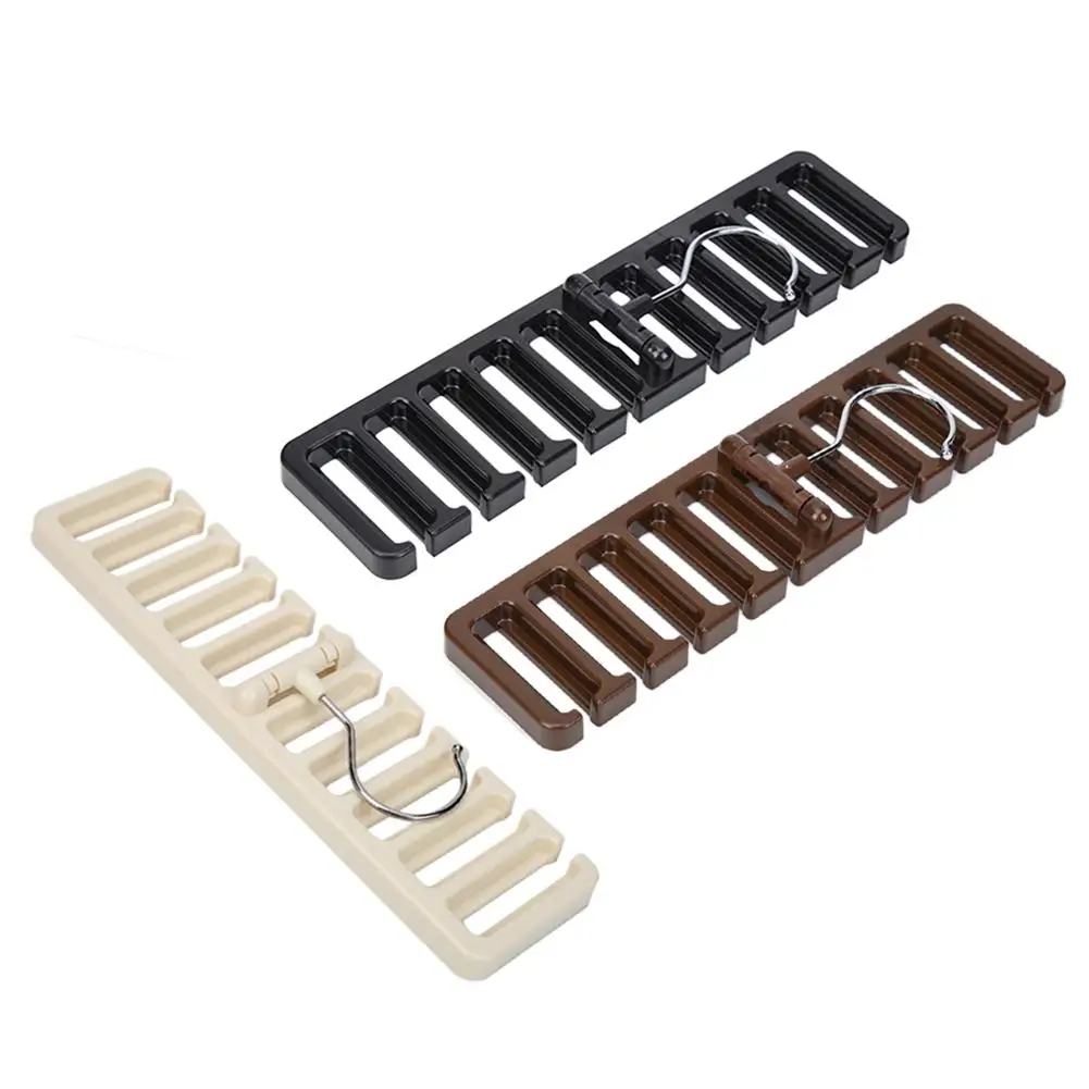

Plastic Tie Belt Scarf Rack Organizer Closet Wardrobe Space Saver Belt Hanger with Metal Hook Finishing Rack Storage Hanger