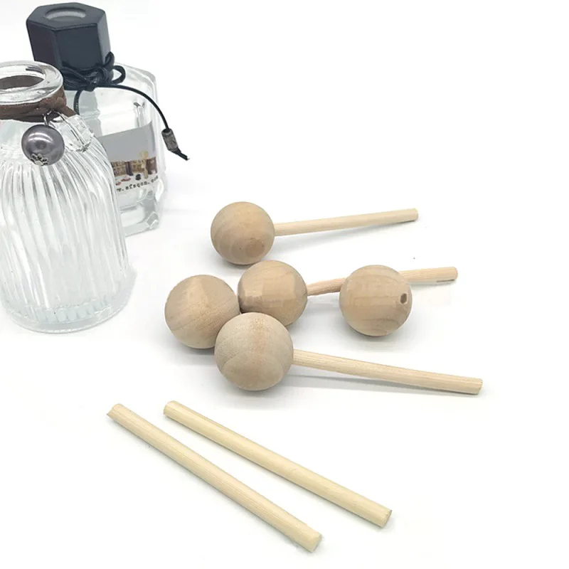 

10PCS/lot Wooden Ball Aromatherapy Rattan Supplies DIY Home Living Room Decoration Accessories