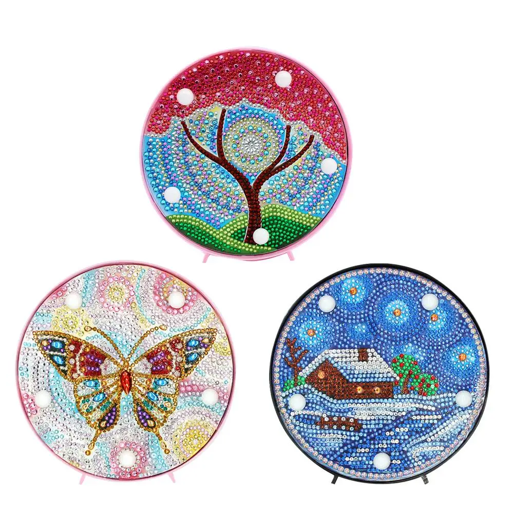 DIY алмазная живопись ночной Светильник 5D настенный декоративный светильник s для