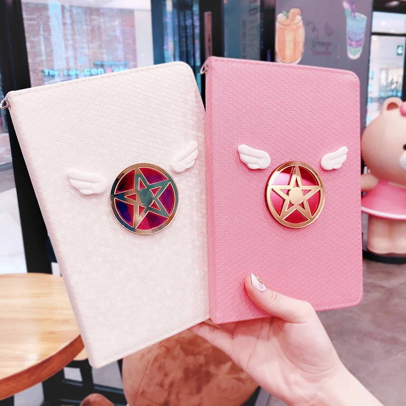Косплей волшебная девушка Сейлор Мун карта Captor Sakura аниме действие напечатанный рисунок из искусственной кожи таблетки обложка Защитный чехол для iPad