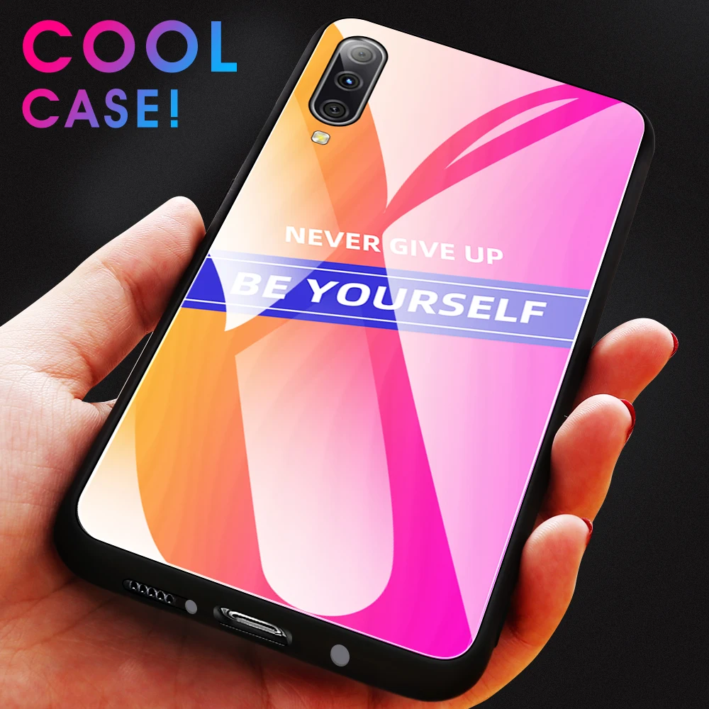 Прилив бренд градиент закаленное Стекло чехол для телефона Xiaomi Redmi Note 5 6 7 7A 8 K20 9 9SE