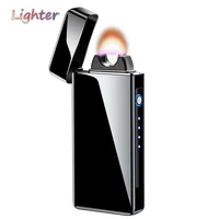 arc plasma lighter usb charging cigarette lighter cigarette lighter metal electronic windproof touch creative lighter smoking