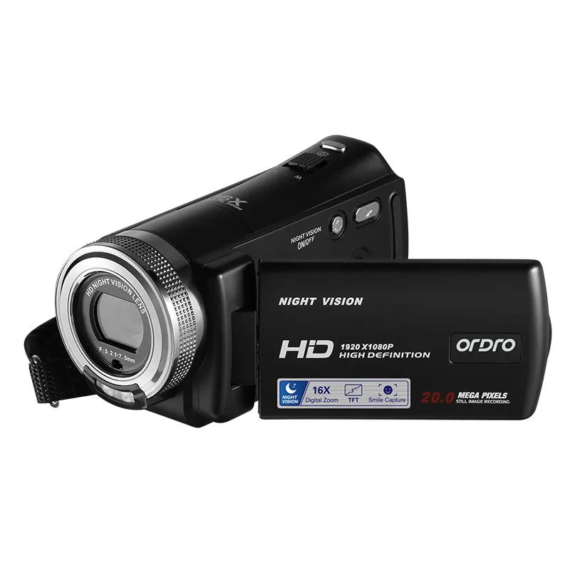 Цифровая видеокамера Full HD 16X цифровой зум 20 МП 1080P записывающая Поворотный