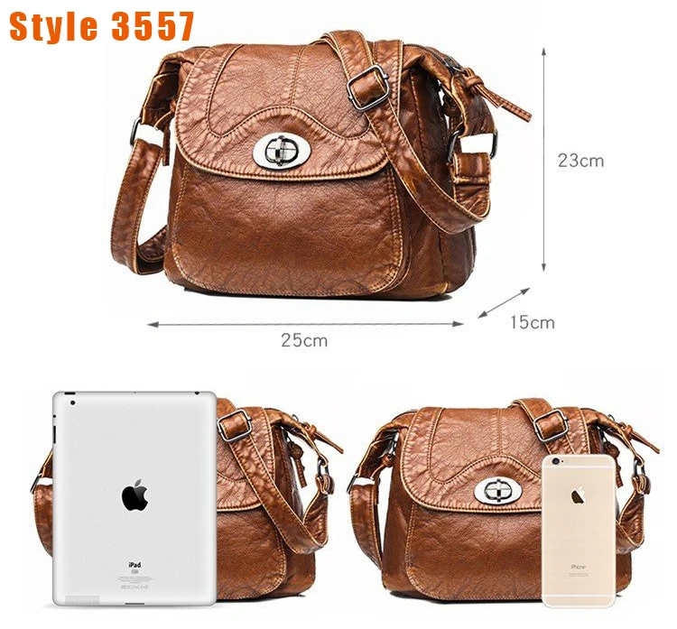 

For Fashion Luxury Handbags Women Bags Designer 2020 Crossbody Pu Leather Black Soft Washed Messenger Flap Bag