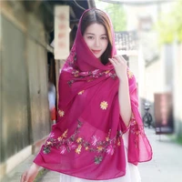 plain embroider floral viscose shawl scarf from indian bandana cotton linen scarves and wraps soft foulard muslim hijab cap