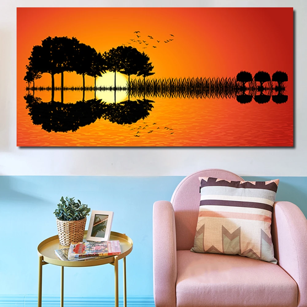 

Music Guitar Canvas Art Canvas Painting Poster Wall Painting Printing Modern Fashion For Living Room Home Decoration Unstretched