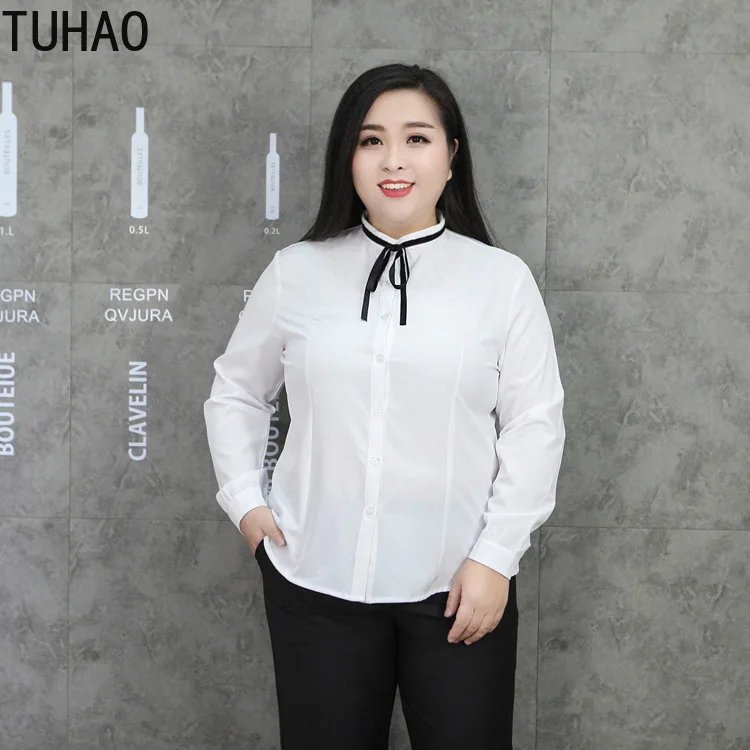 TUHAO Формальные женские рубашки с длинным рукавом осенние элегантные блузки белые