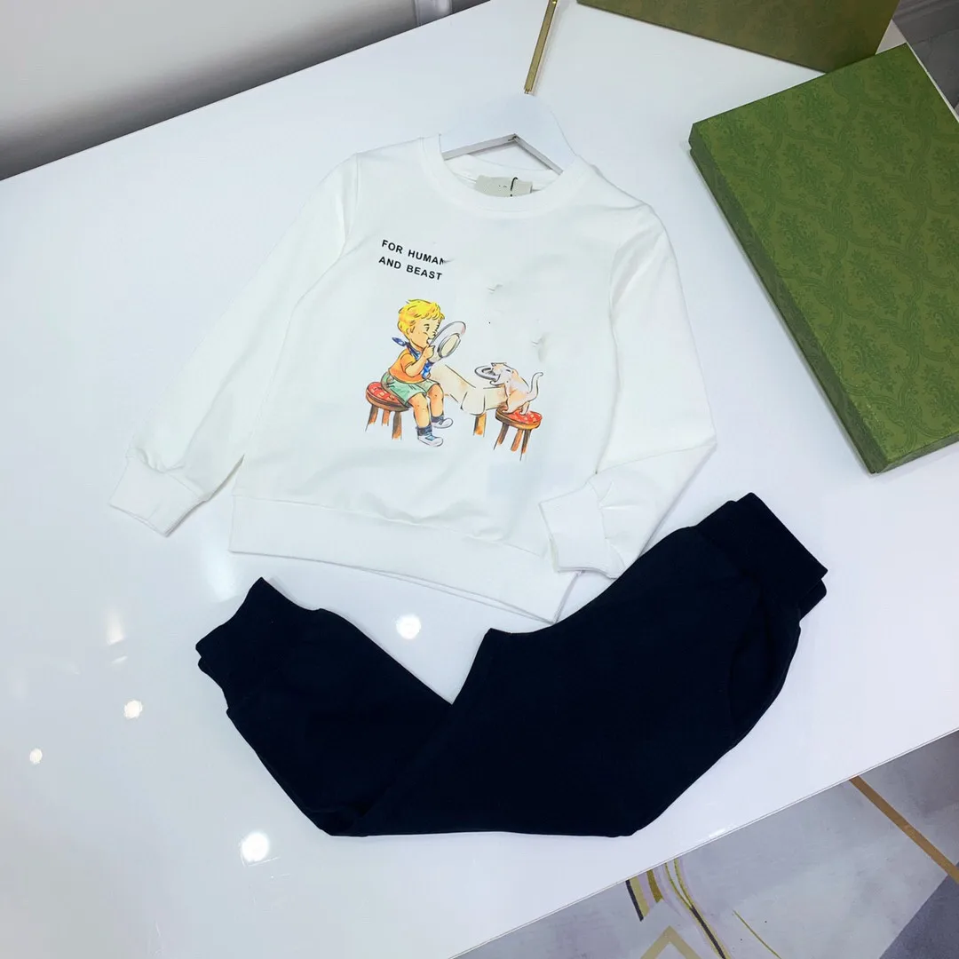 

2021 Autumn Winter Blouse Top +Long Pants high End Brand Children's Boys Girls boutique Teenage clothing 3 4 6 8 10 12years